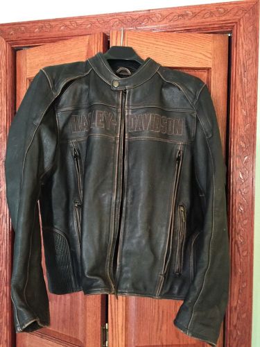 Harley davidson men's roadway leather jacket 98002-11vm/000l