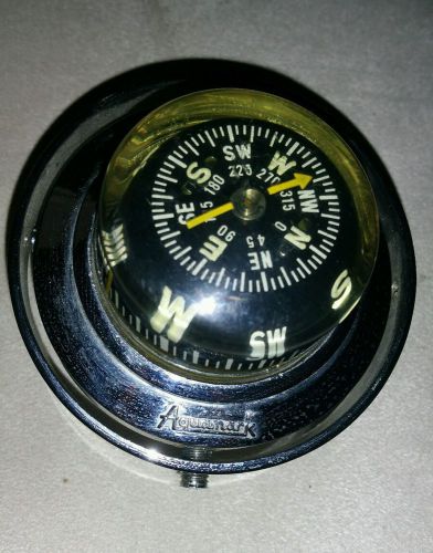 Vintage aquamark compass boat marine ship nautical compass glow in the dark