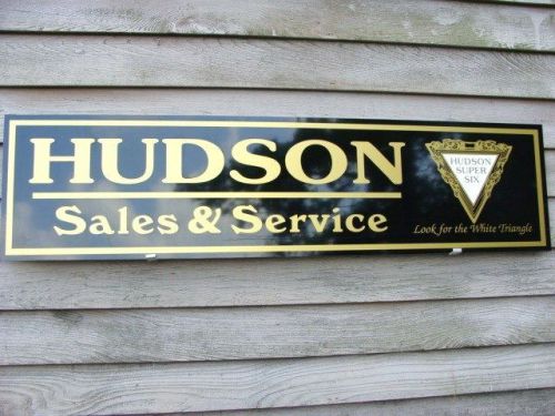 &#034;revised&#034;1920&#039;s-30&#039;s hudson classic/antique auto garage art dealer/service sign