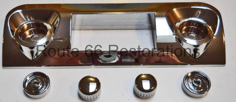 1959 1960 chevy impala el camino chrome radio bezel and metal knob kit