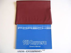 1985 1986 porsche 911 carrera cab targa owners manual driver book oem pouch e165