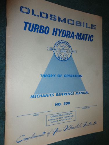 1964 1965 oldsmobile hydramatic transmission shop book / original service manual