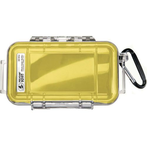 Pelican 1015 micro case yellow with clear lid