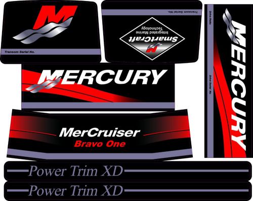 Mercruiser the new 2016 bravo two   decals w/red rams sticker set