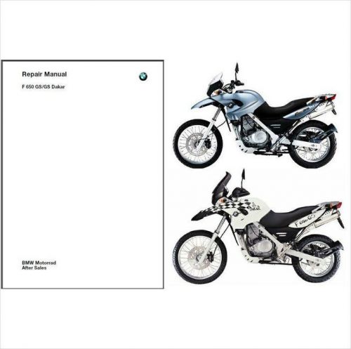 2000-2007 bmw f650gs / dakar reprom service repair manual cd  --  multilingual