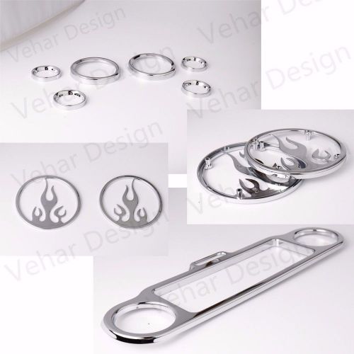 Sm radio gauge faceplate speedometer speaker trim ring harley street glide 02