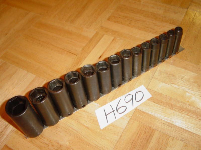SNAP ON TOOLS 14 PIECE 3/8 DRIVE DEEP METRIC IMPACT SOCKET SET , US $149.99, image 2
