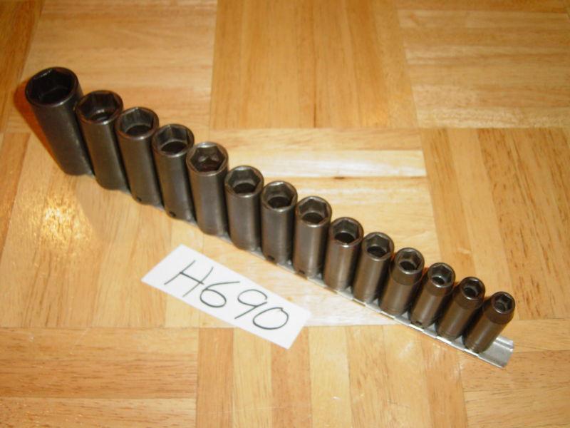 SNAP ON TOOLS 14 PIECE 3/8 DRIVE DEEP METRIC IMPACT SOCKET SET , US $149.99, image 8