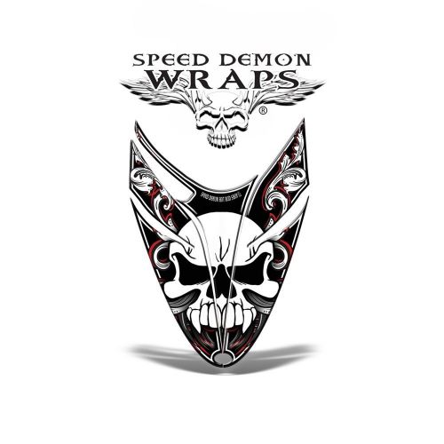 Polaris dragon skullen red snowmobile hood graphics wrap kit 2008-11 sdw-100h