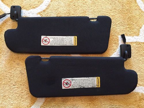 04 05 06 pontiac gto black oem sun visors w/ mirror l &amp; r - pair