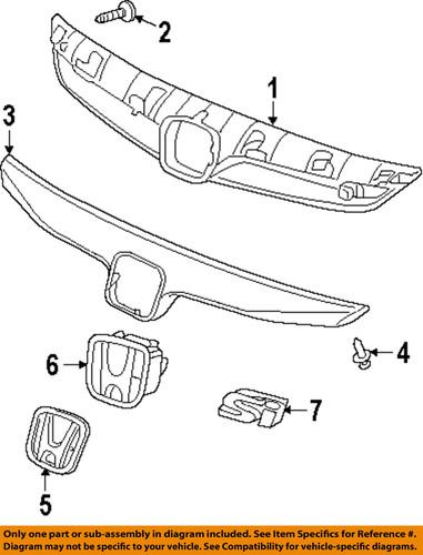 Honda oem 71122snxa00za grille-grille surround