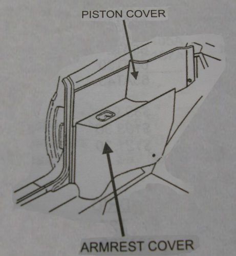 1964 pontiac chevy buick &amp; oldsmobile convertible rear armrest cover pair