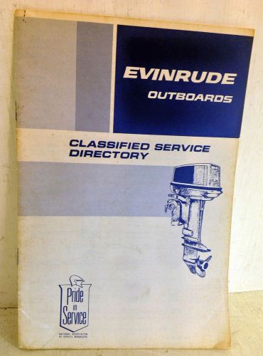 Vintage evinrude outboards classified australian service directory, 207758 (4005