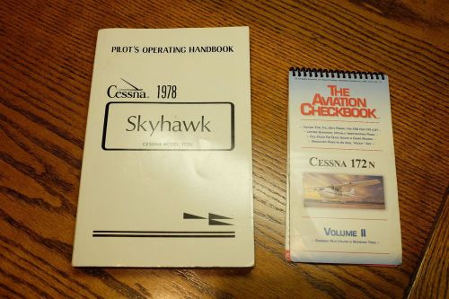 Cessna 1978 172n skyhawk pilot&#039;s operating handbook with checkbook for c172n