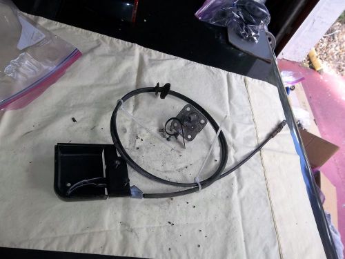 107 mercedes 450 380 560 sl hood release cable-handle w/lock complete set