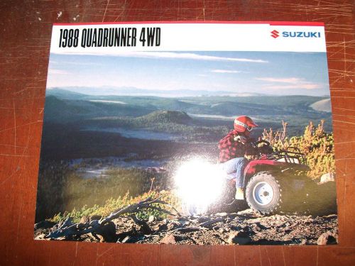 Original nos 1988 suzuki motorcycle sales brochure quadrunner 4wd atv