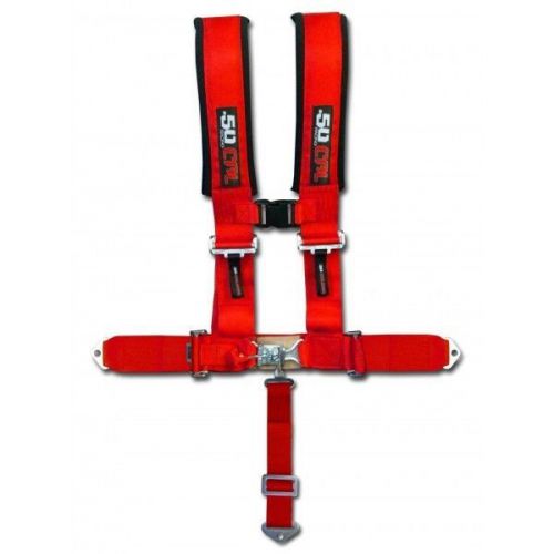 Aftermarket red 3 inch 5 point new safety belt for can am maverick max 1000r