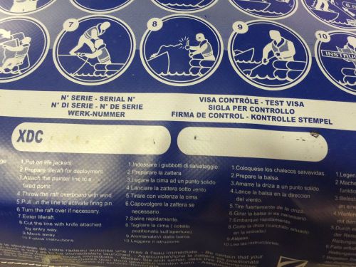 6 person unused zodiac life raft.