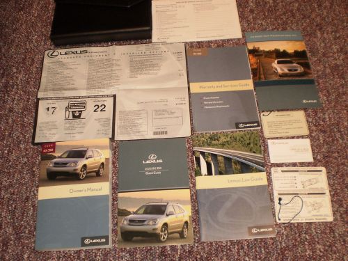 2008 lexus rx350 complete suv owners manual books guide window label case all