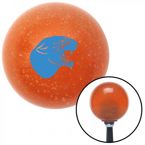 Blue panther orange metal flake shift knob with 16mm x 1.5 insert component