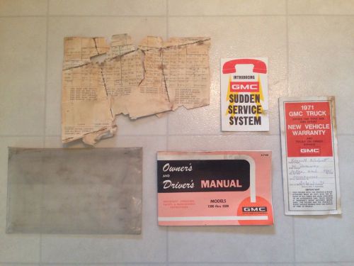 1971 gmc truck owners manuel, protect-o-plate, build sheet