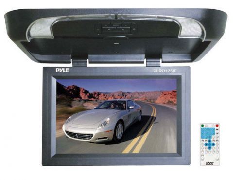 Pyle plrd175if 17" flip down car video lcd tft monitor bulitin dvd cd mp3 player