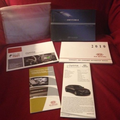 2010 kia optima owners manual with feature guide, warranty book and case