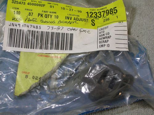Vintage gm 12337985 hood panel closing bumper nos oem chevy gmc 73-87