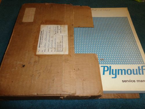 1966 plymouth shop manual / service book / nice original in original mailing box