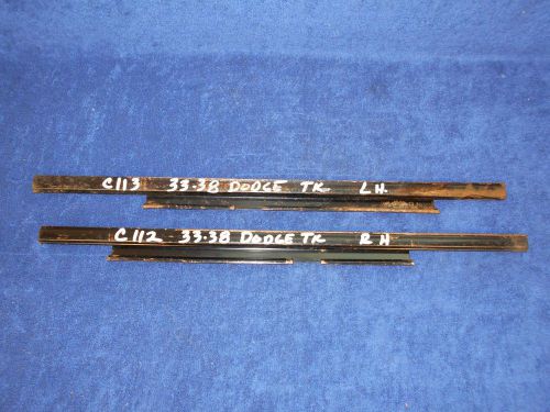 1936-38 dodge truck 1937-38 plymouth truck door glass window channels  nos 816