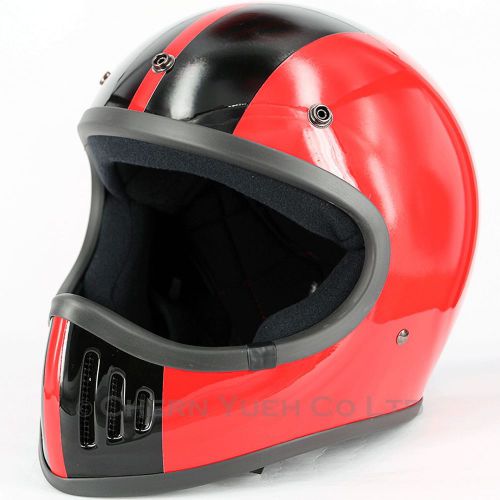 Moto 3 style bmx atv off-road motocross helmet red/black dot x-large for honda