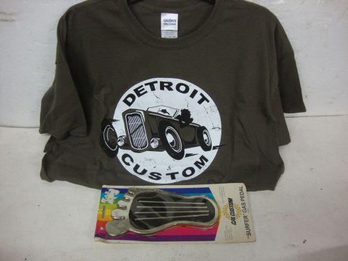 Cal-custom surfer n.o.s. vintage foot gas pedal with free new ratrod tee shirt