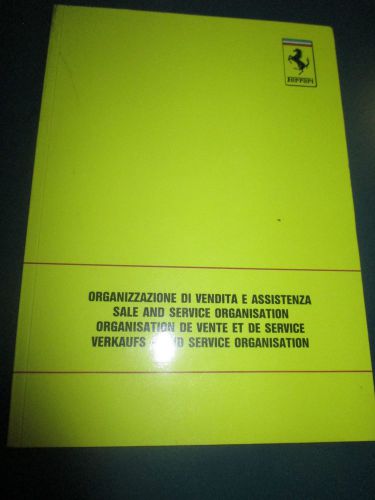 Ferrari 1989 sales &amp; service manual / organizzazione di vendita e assistenza 328