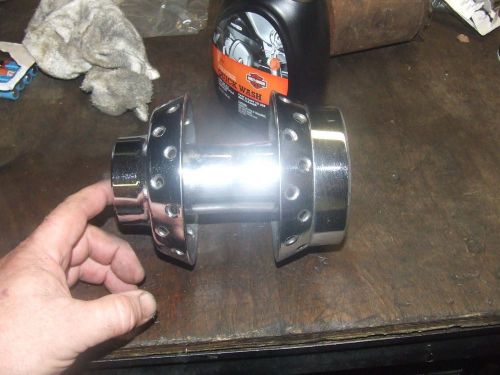 00-06 harley fxstc flstc heritage softail chrome front wheel hub oem 3/4 axle