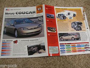 ★★ mercury cougar - collector brochure - spec sheet poster photo 1998+ ★★