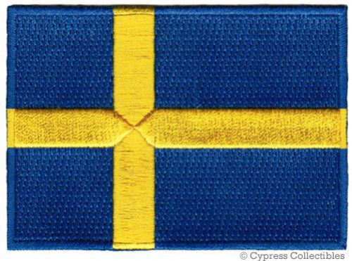 Swedish heritage biker patch sweden embroidered flag iron-on applique