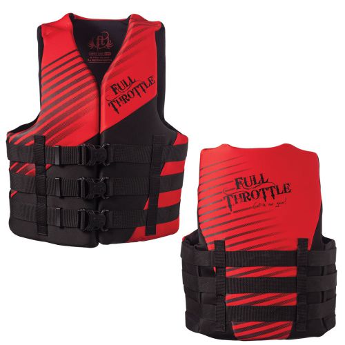 Full throttle 142000-100-080-14 rapid dry pfd - adult 2xl/4xl - red/black