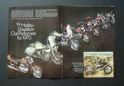 1970 harley davidson motorcycle full line 1971 1969 poster/print/sign/ad