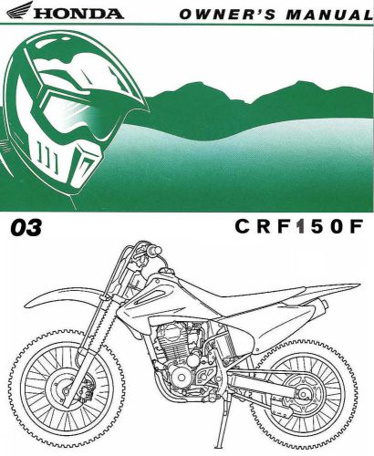 2003 honda crf150f motocross motorcycle owners manual -crf 150 f-honda-crf150