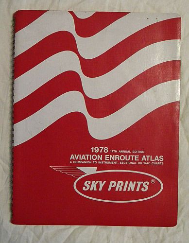 1978 sky prints aviation enroute atlas a companion to instruments, wac charts