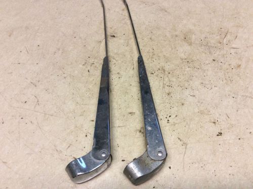 1964 1/2 early 1965 ford mustang windshield wiper arm non-flaired chrome pair