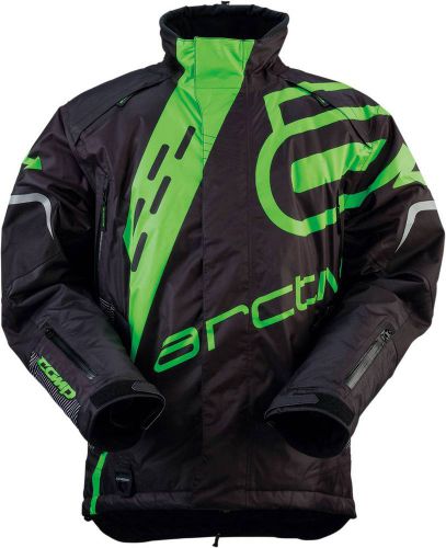 New arctiva-snow comp snowmobile adult insulated jacket, green/black, large/lg
