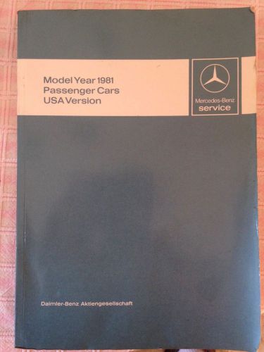 1981 mercedes benz 107, 123, 126 passenger cars service manual