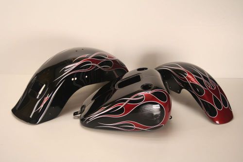 '11-16 harley-davidson fat boy fatboy flstf flstfb custom paint set tank fenders
