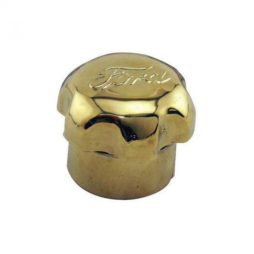 Model t crankcase oil breather cap, polished brass with ford script, 1909-1912