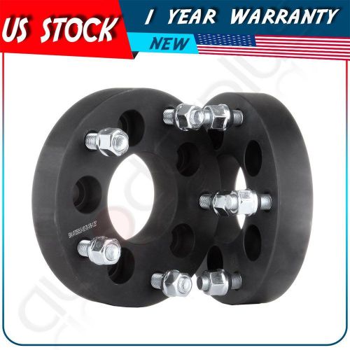 2pc | 1.25&#034; 5x4.5 to 5x5.5 black wheel spacers 1/2&#034; studs for jeep adapters