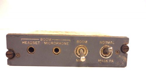 Aircraft headset/mic panel