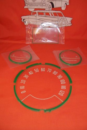 1957 chevy dash lens set sedan hardtop wagon convertible belair 210 made in usa