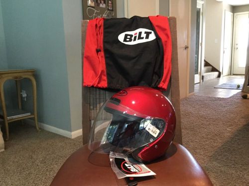 Nwt bilt roadster wine colored helmet size small with storage bag