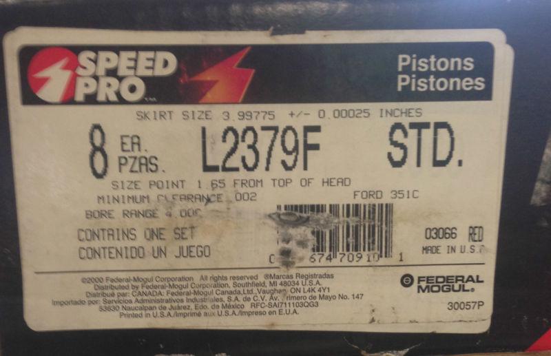 Sealed power l2379f - speed-pro powerforged ford pistons with rings